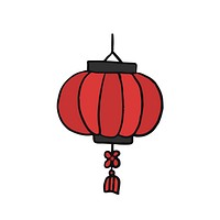 Chinese red paper lantern illustration