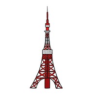 The famous Tokyo tower illustration
