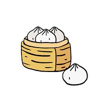 Xiaolongbao or Chinese steamed bun illustration