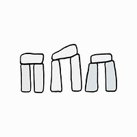 Stonehenge, British cultural icon illustration