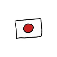 Flag of Japan sketch illustration