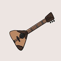 Traditional Russian music instrument Balalaika illustration
