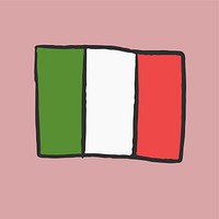 Hand drawn Flag of Italy