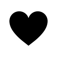 Isolated black heart design icon