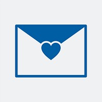 Isolated love letter graphic icon