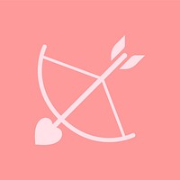 Bow and arrow cupid icon