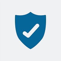Isolated blue virus shield icon