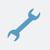 Isolated wrench icon on white background