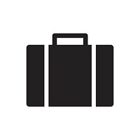Isolated black business bag icon
