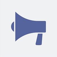 Blue megaphone icon graphic design