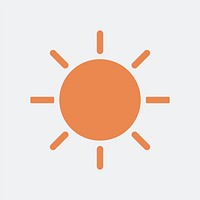 Simple illustration of orange sun
