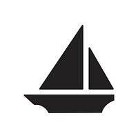 Sailboat icon isolated on white background