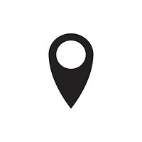 Isolated black map pin icon