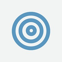 Isolated target icon on white background