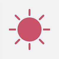 Simple illustration of pink sun