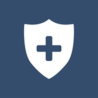 Isolated white medical insurance icon