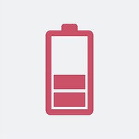 Isolated battery charge level icon