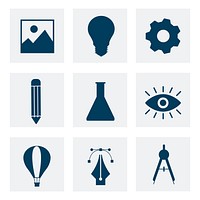 Collection of business icon graphics