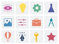 Collection of business icon graphics