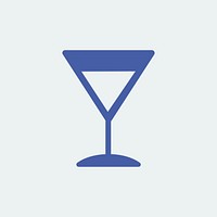 Martini cocktail glass icon illustration
