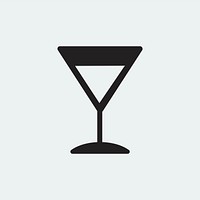 Martini cocktail glass icon illustration