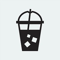 Cold drink in a plastic cup illustration