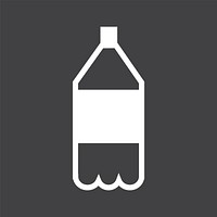 Soft drink plastic bottle icon illustration
