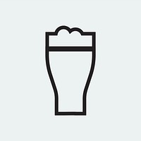 Pint of beer graphic illustration