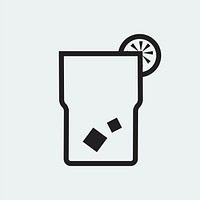 Glass of lemonade icon illustration