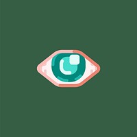 Vision sensations eye icon illustration