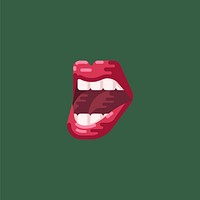 Taste sensations mouth icon illustration