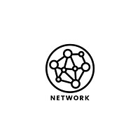 Computer network icon graphic illustration