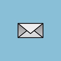 Mail message letter icon illustration