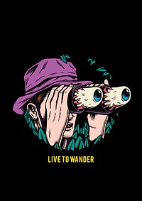 Live to wander creative illustration