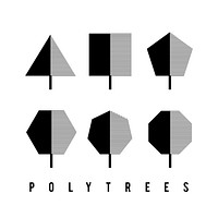 Set of abstract geometric tree design