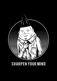 Sharpen your mind creative illustration