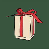 Wrapped gift funky graphic illustration