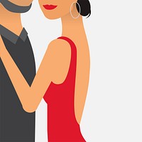 Woman with a handsome man illustration
