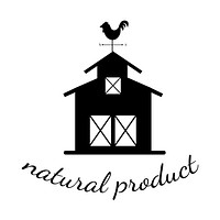 Natural product farming logo illustration