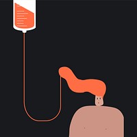 Person donating blood vector illustration