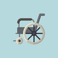 Wheelchair isolated in white illustration