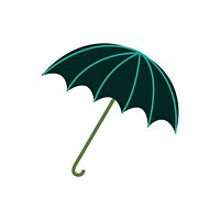 Green umbrella earth isolated in white illustration