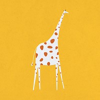Flat illustration of cute psd giraffe
