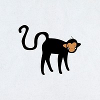 Flat illustration psd of monkey wildlife creature