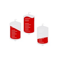 Blood bags isolated vector illustration