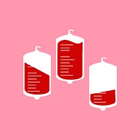 Blood bags isolated vector illustration
