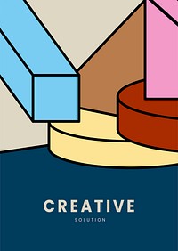 Creative colorful geometry graphic design