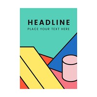 Headline colorful mockup graphic design