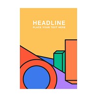 Headline colorful mockup graphic design