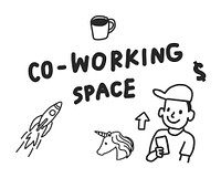 Concept of coworking space illustration